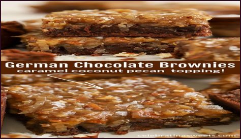 German Chocolate Brownies - Celebrating Sweets