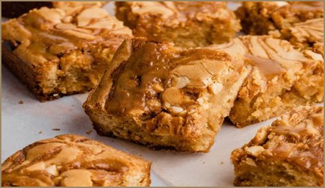 Salted Caramel White Chocolate Blondies